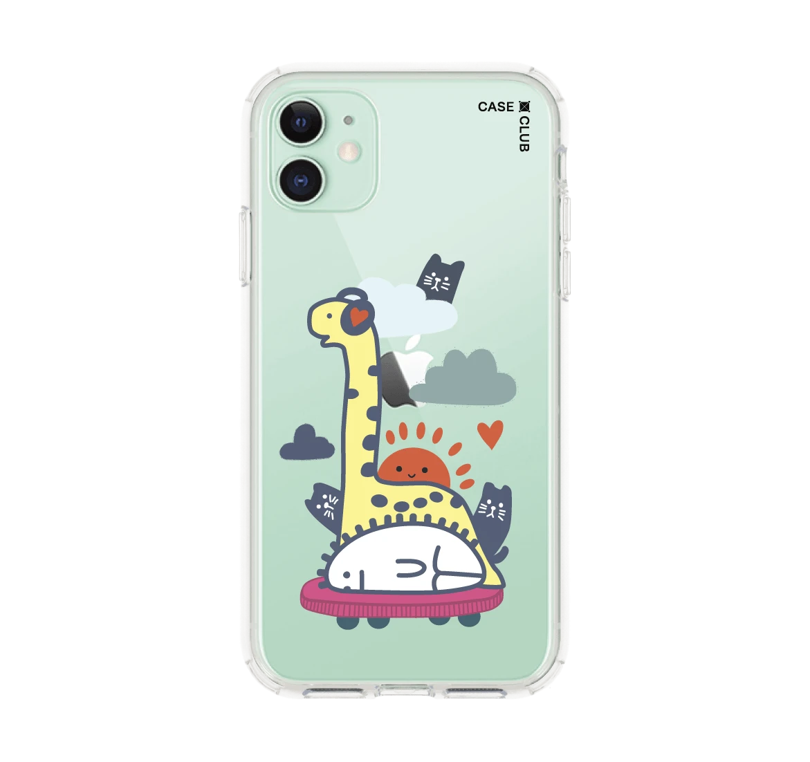 brachiosaurus on headphone